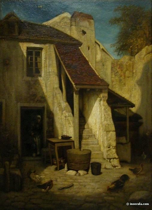 Intrieur de cour rustique  Fontainbleau