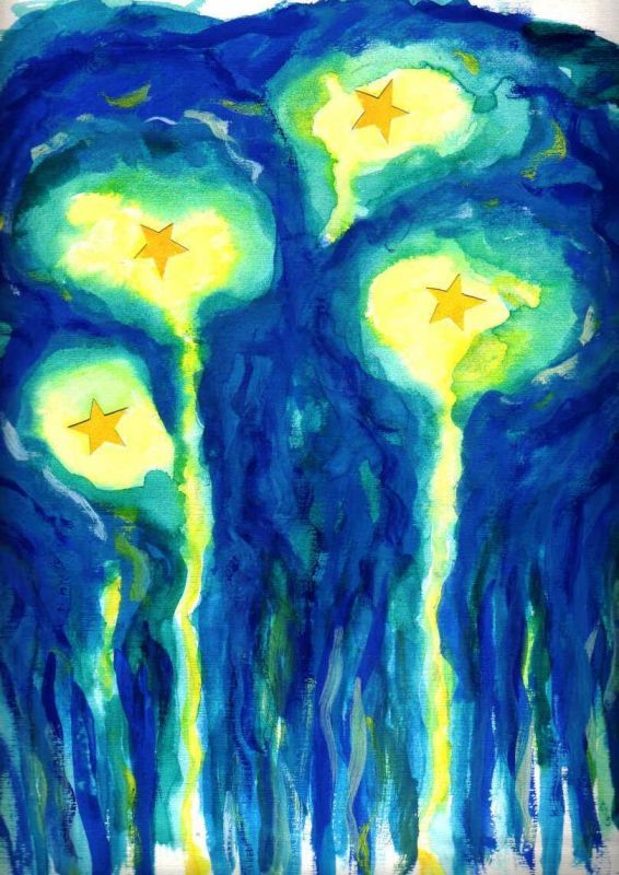 Notte gocciolante stelle